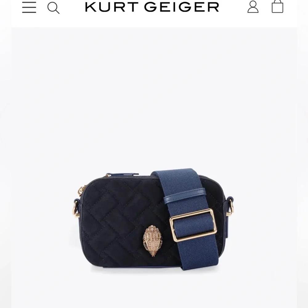 Kurt Geiger Navy Small Kensington Camera Bag - Picture 5 of 6